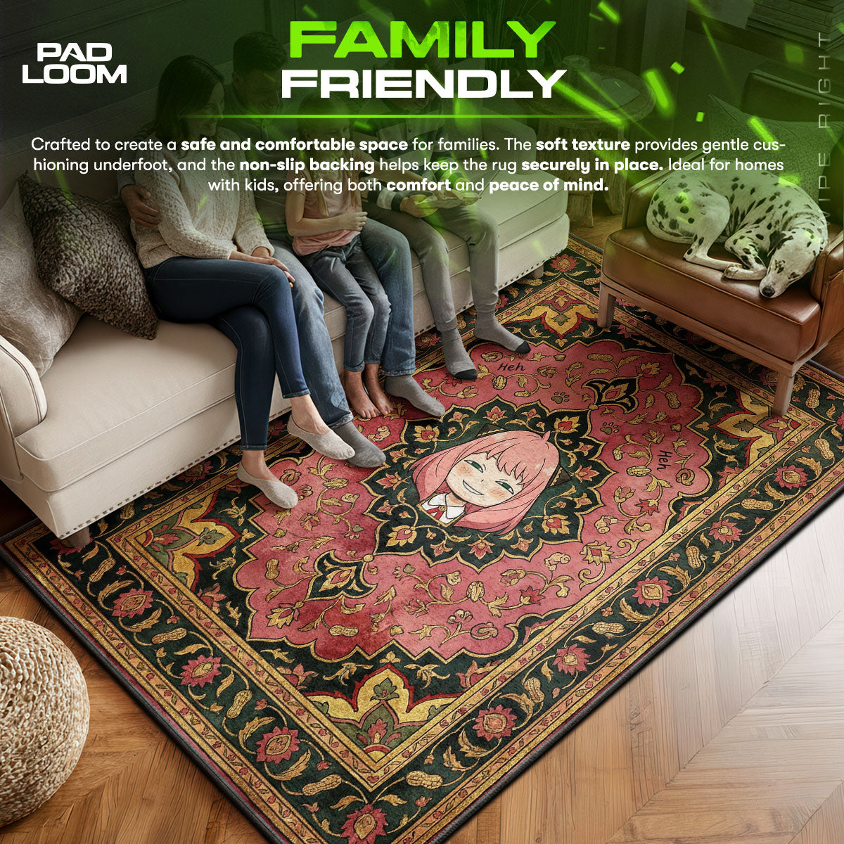 Anya Forger Heh Face Rug - Spy x Family Chair Mat