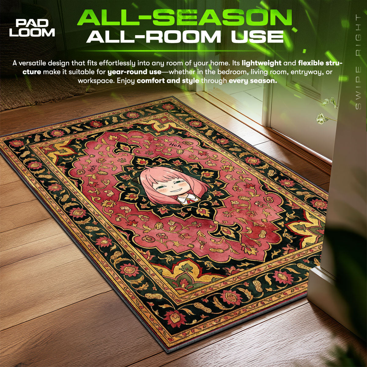 Anya Forger Heh Face Rug - Spy x Family Chair Mat