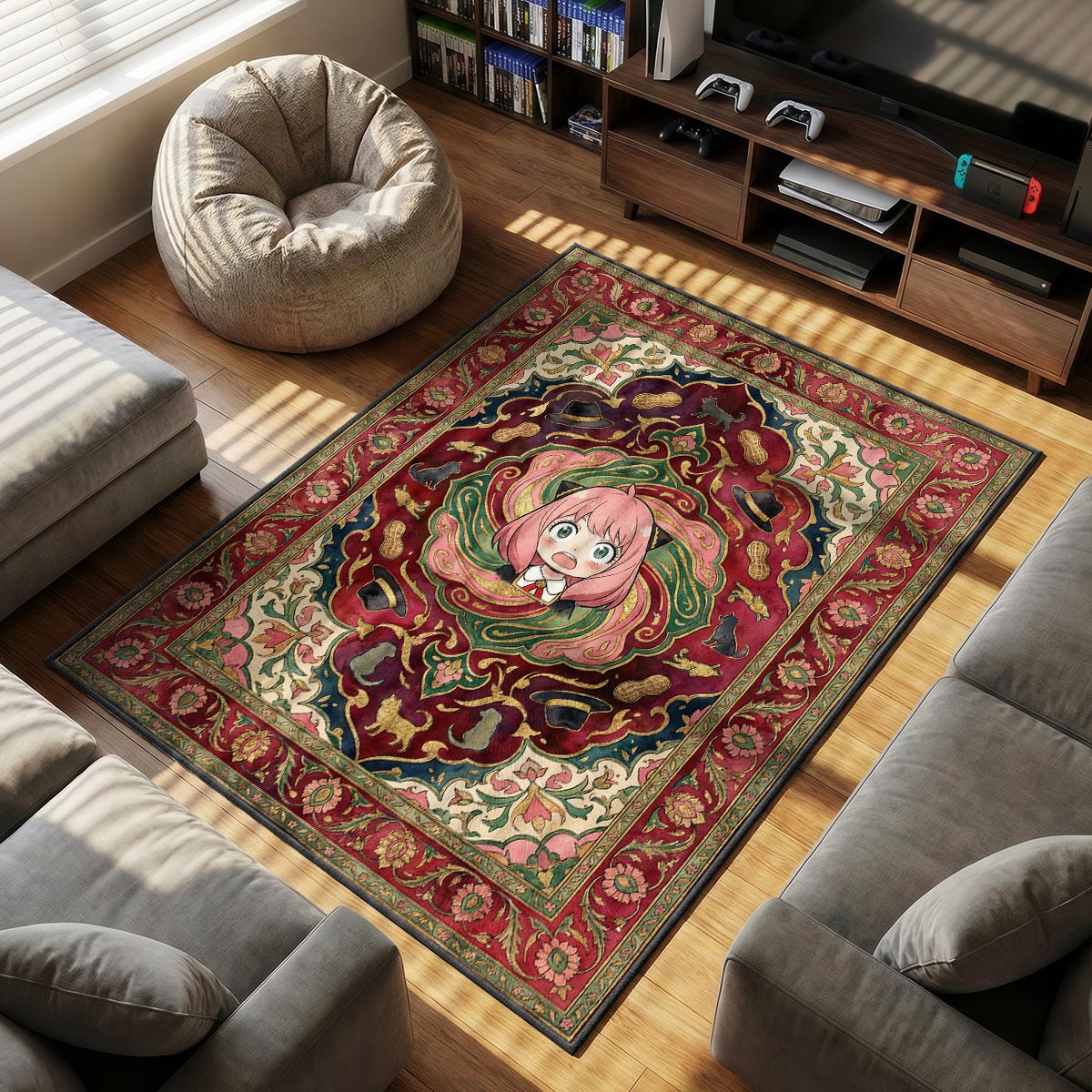 Anya Forger Shocked Rug - Spy x Family Chair Mat