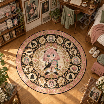Anya Hugging Round Rug - Spy x Family Chair Mat