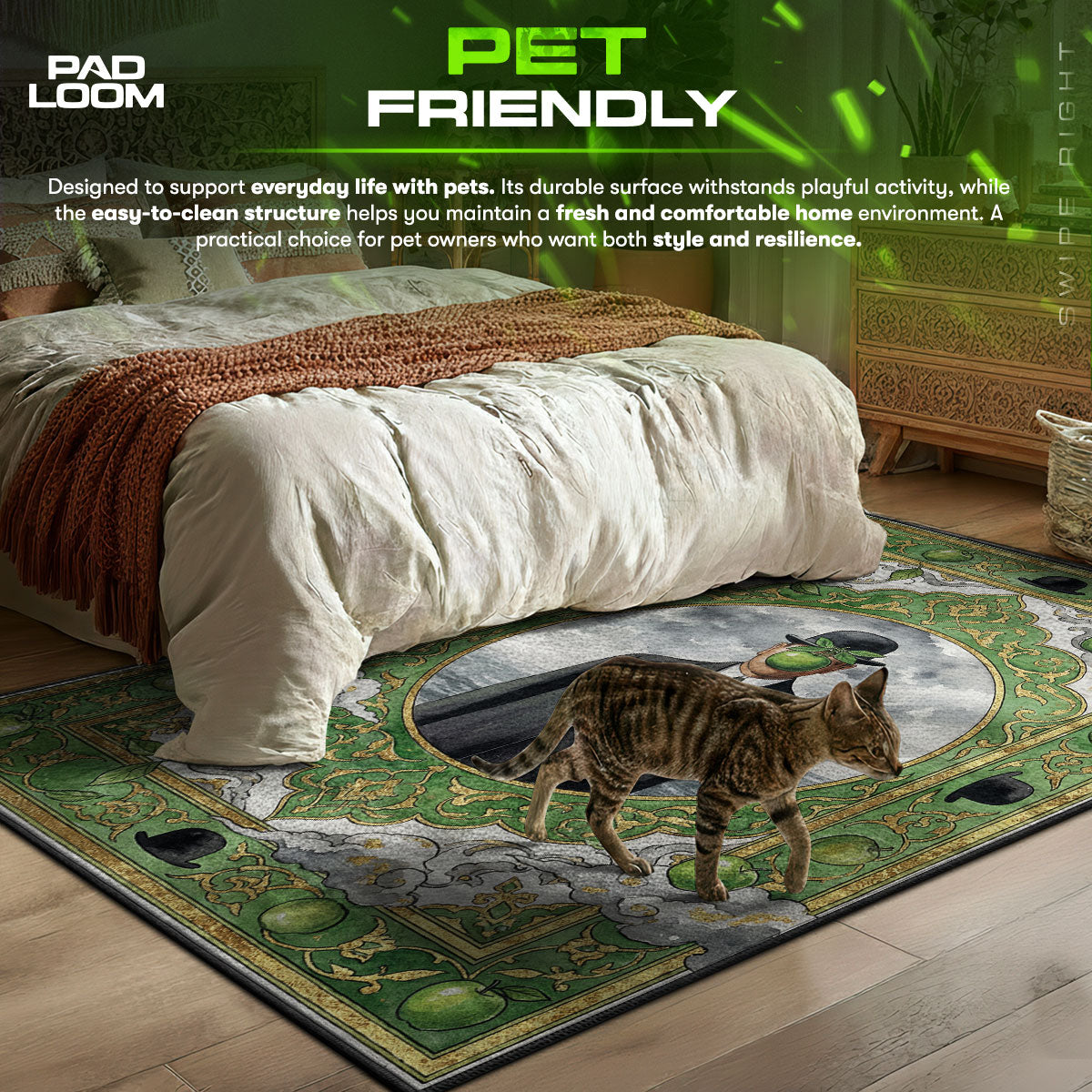 Apple Man themed area rug for Modern fans