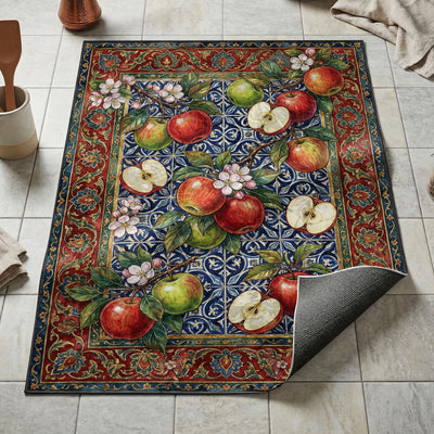 Apple Orchard Tile Rug — Harvest Kitchen Floor Mat