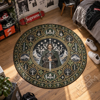 Aragorn Anduril Round Rug - Lord of the Rings Chair Mat