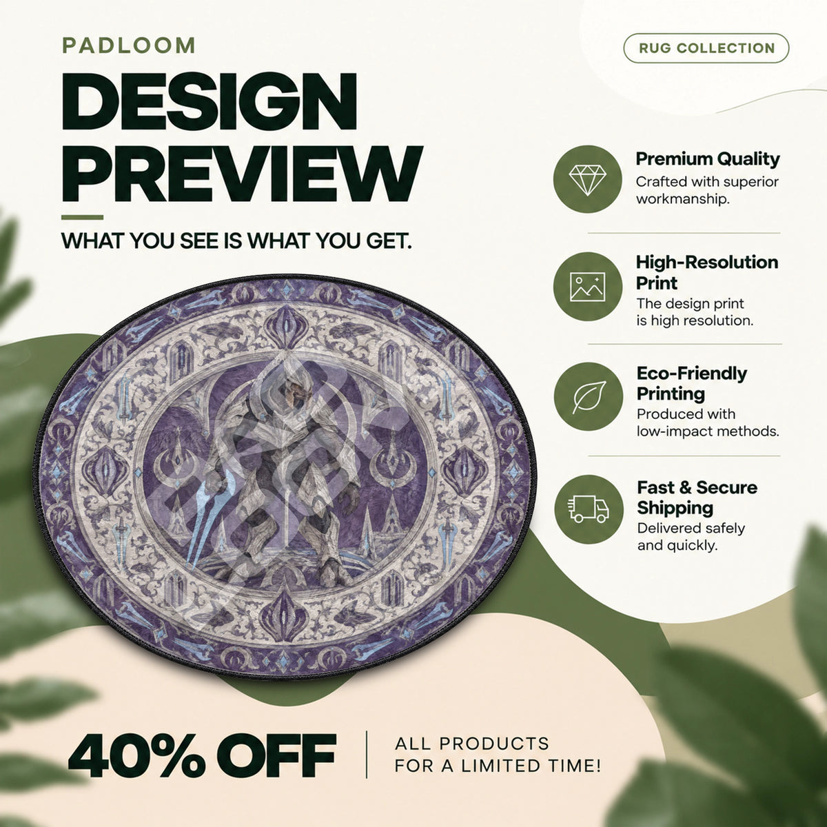 Arbiter Plasma Round Rug - Halo Chair Mat