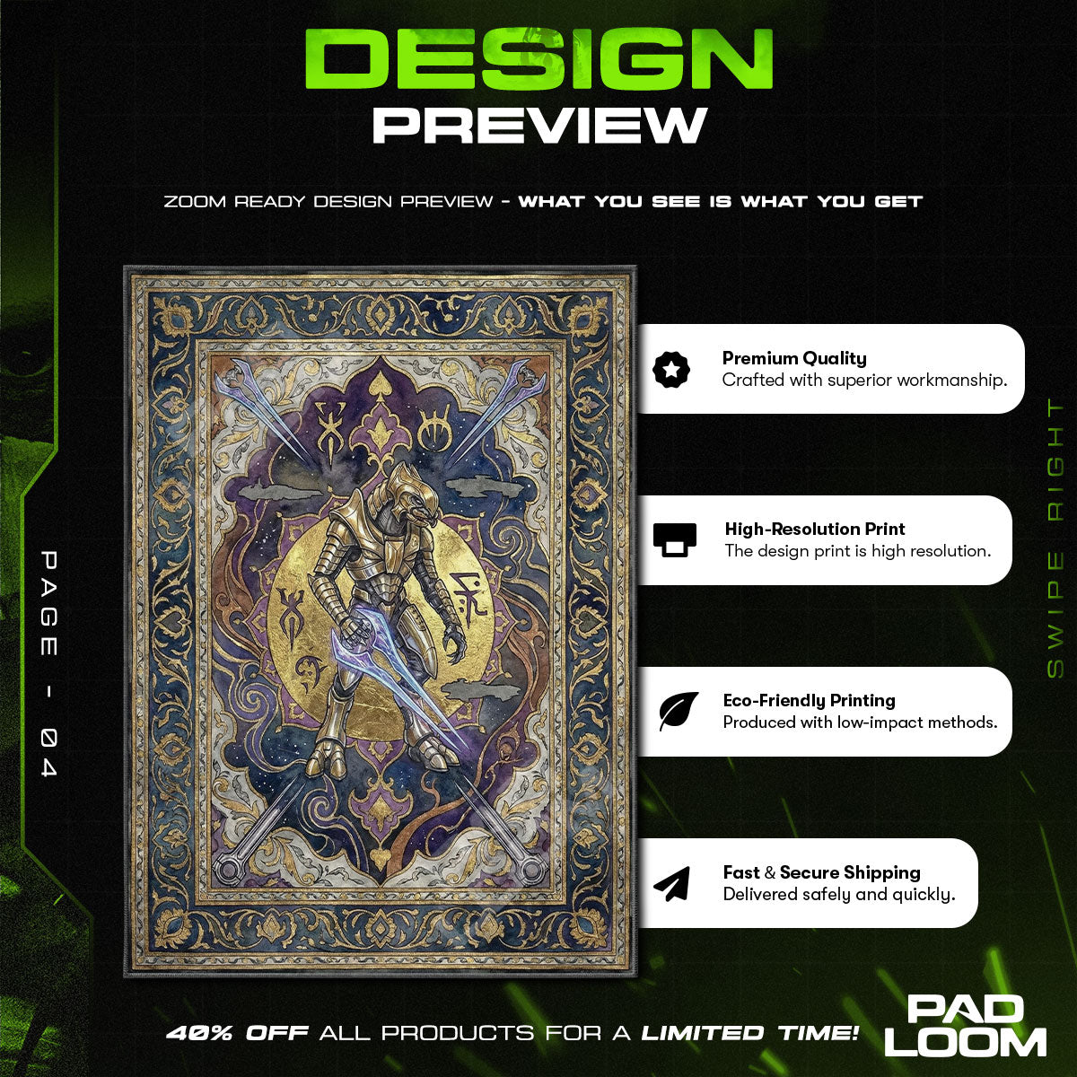 Arbiter Royal Vanguard Rug - Halo Chair Mat
