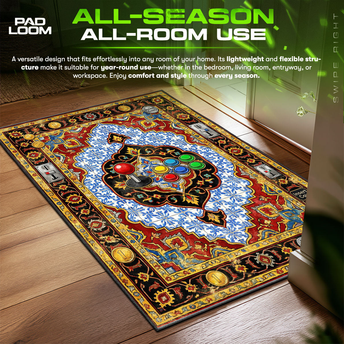 Detailed close-up of Arcade rug pattern