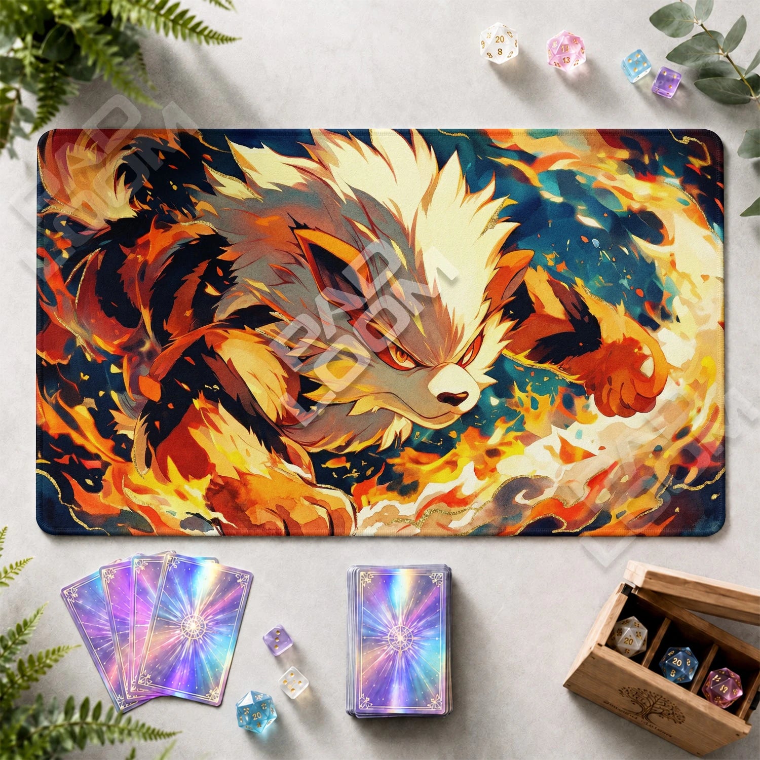Arcanine Blaze Playmat - Pokemon TCG Mat - view 2