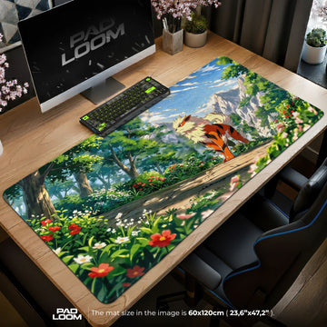 Arcanine Mountain Trail Mouse Pad - Pokemon Desk Mat