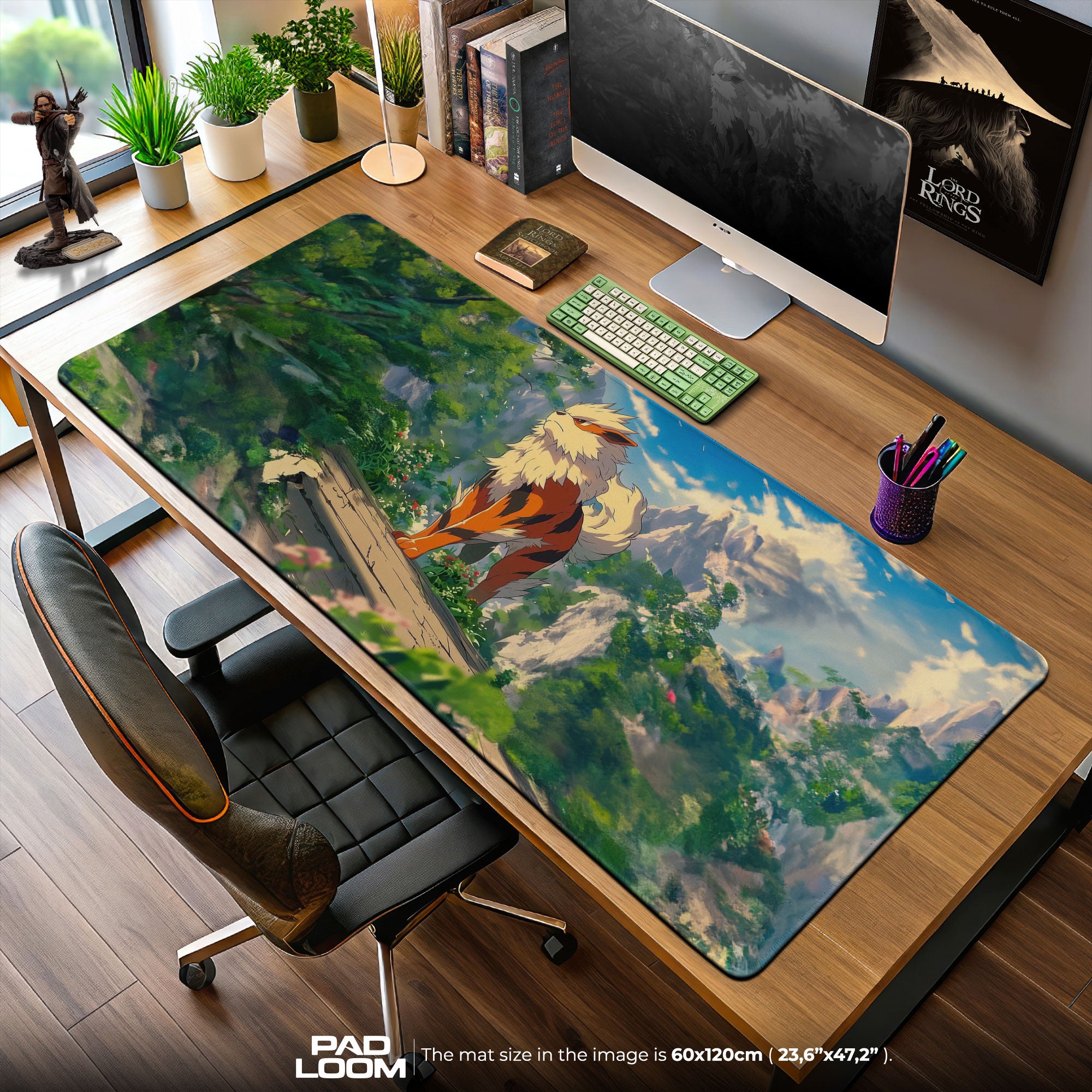Arcanine Mountain Watch Mouse Pad, Pokémon Gaming Desk Mat