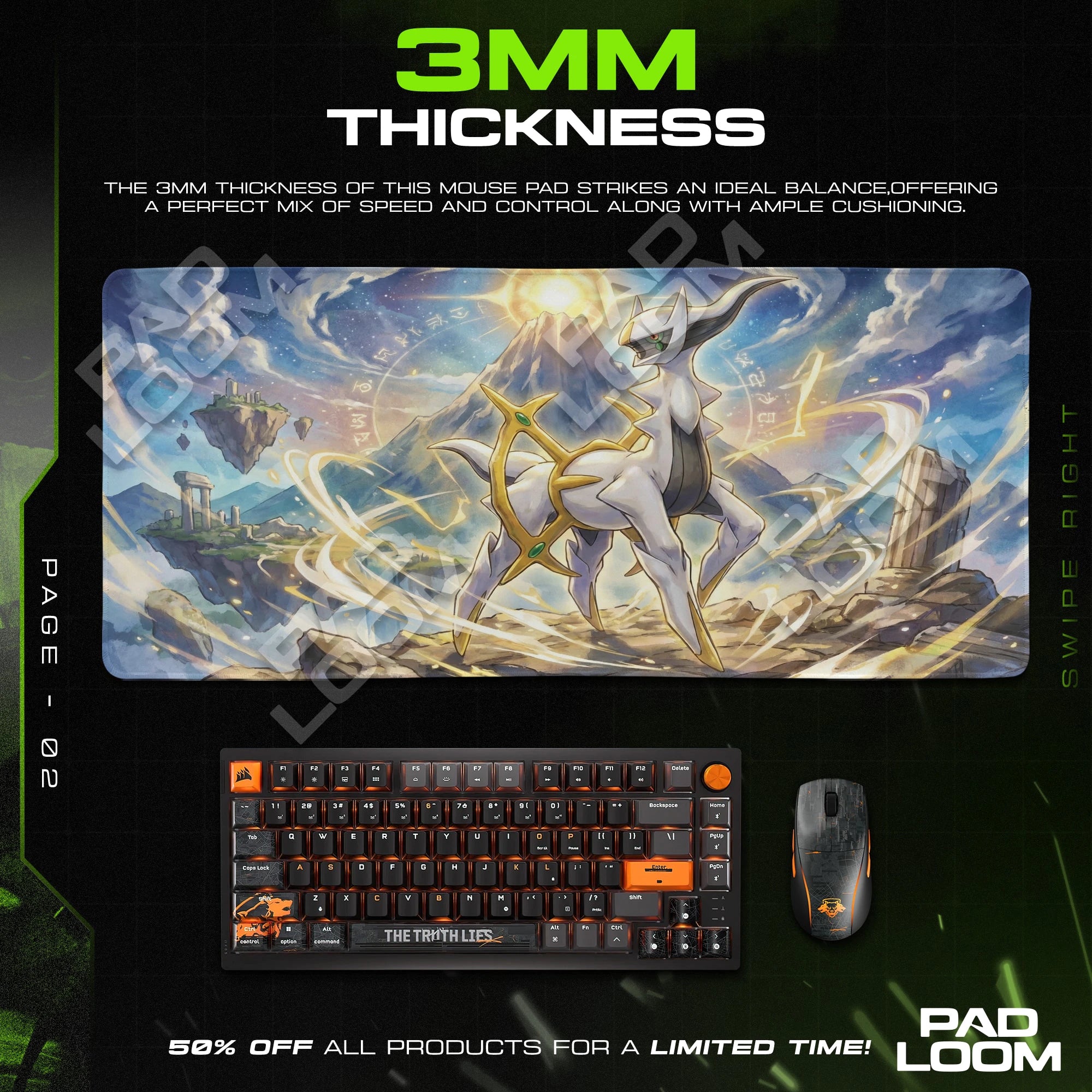 Arceus Origin Summit Mouse Pad - Pokémon Desk Mat