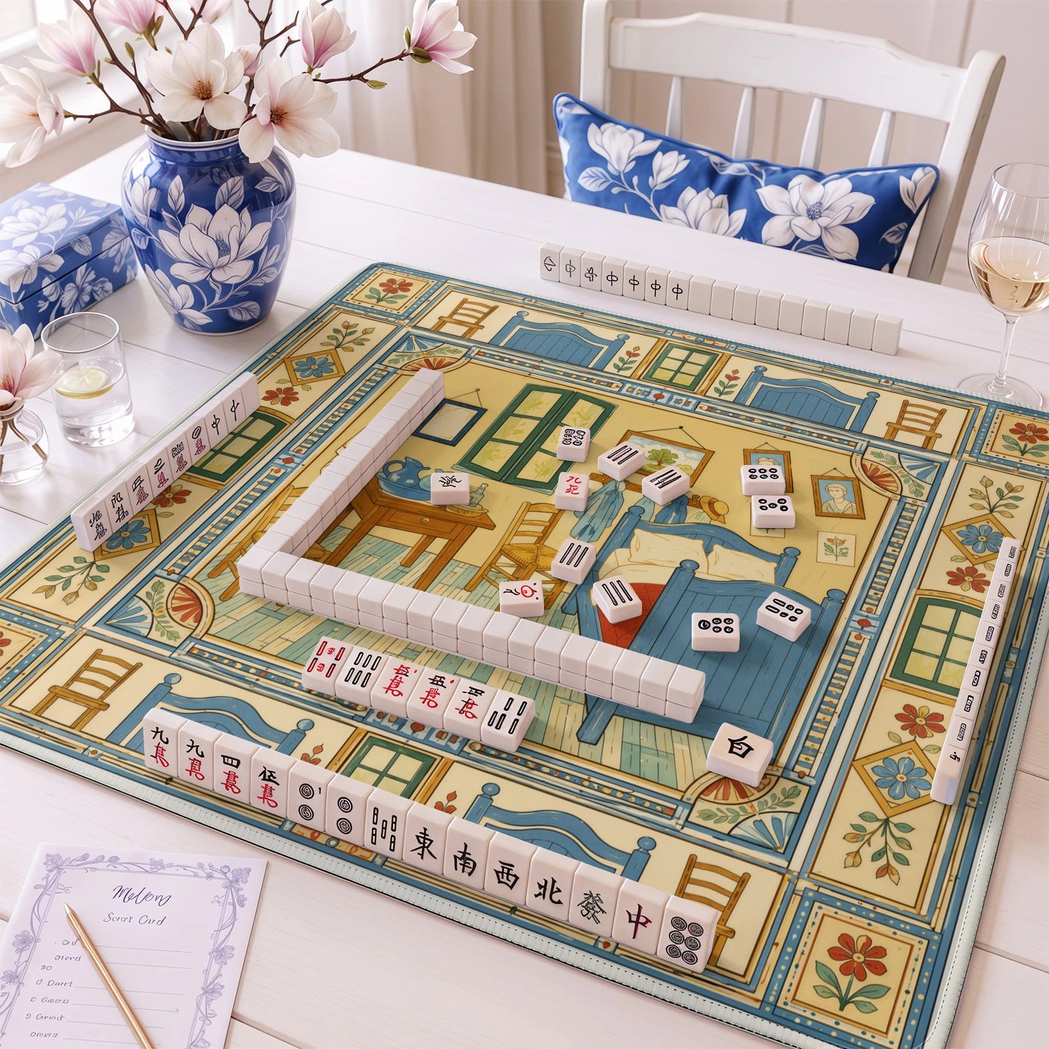 Arles Bedroom mahjong mat – M (60x60 cm) and L (81x81 cm) sizes