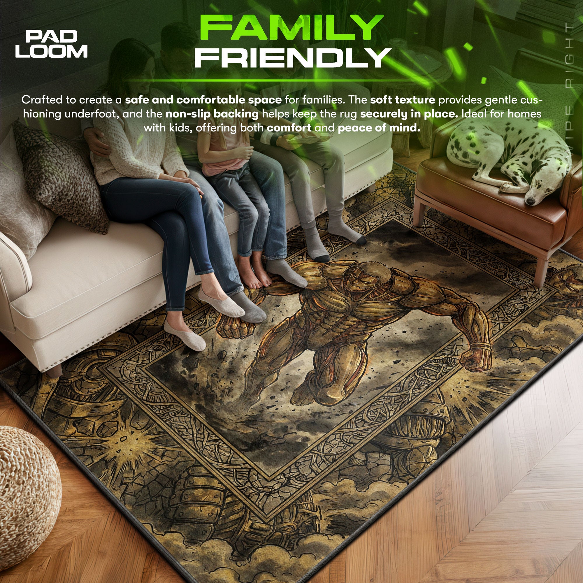 Armored Titan Wall Breach Rug - Attack on Titan Chair Mat
