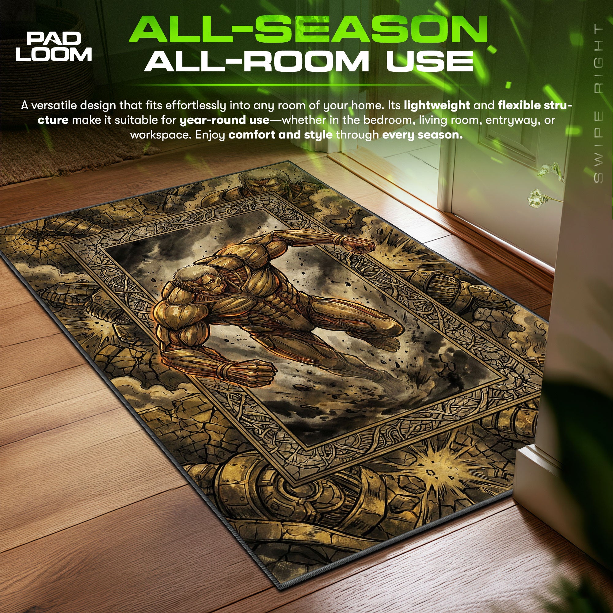 Armored Titan Wall Breach Rug - Attack on Titan Chair Mat