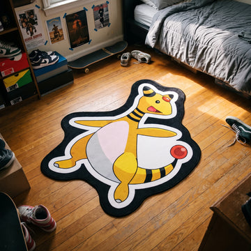 Arms-Out Ampharos Rug - Shaped Anime Area Rug