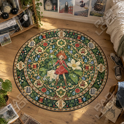Arrietty Dewdrop Round Rug - Studio Ghibli Chair Mat