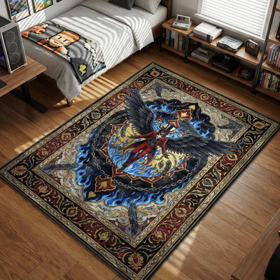 Arsene Blue Flame Rug - Persona 5 Chair Mat