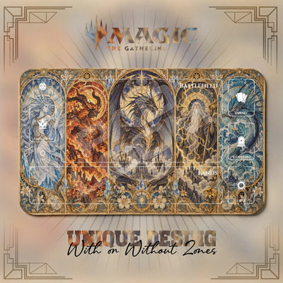 Art Nouveau Dragon Playmat - MTG Magic Mat