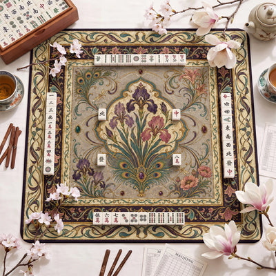 Art Nouveau Iris Mahjong-Matte - Mah-Jongg Matte