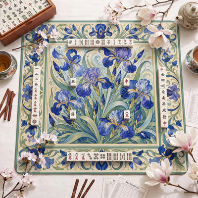 Art Nouveau Iris Mahjong-Matte - Mah-Jongg Matte