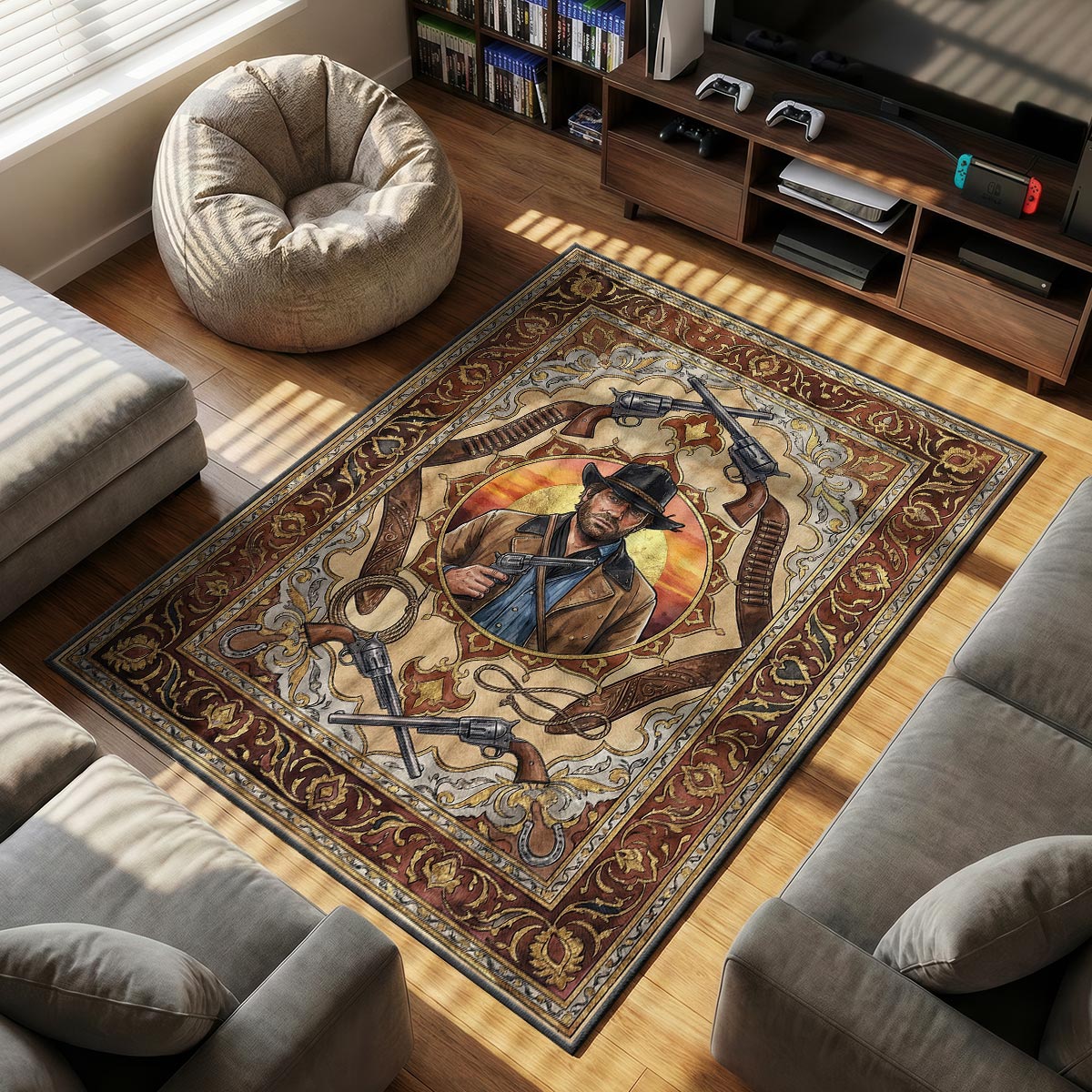 Arthur Morgan Outlaw Rug - RDR2 Chair Mat