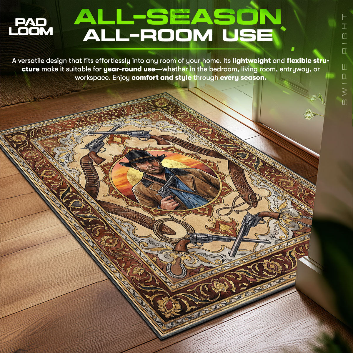 Arthur Morgan Outlaw Rug - RDR2 Chair Mat