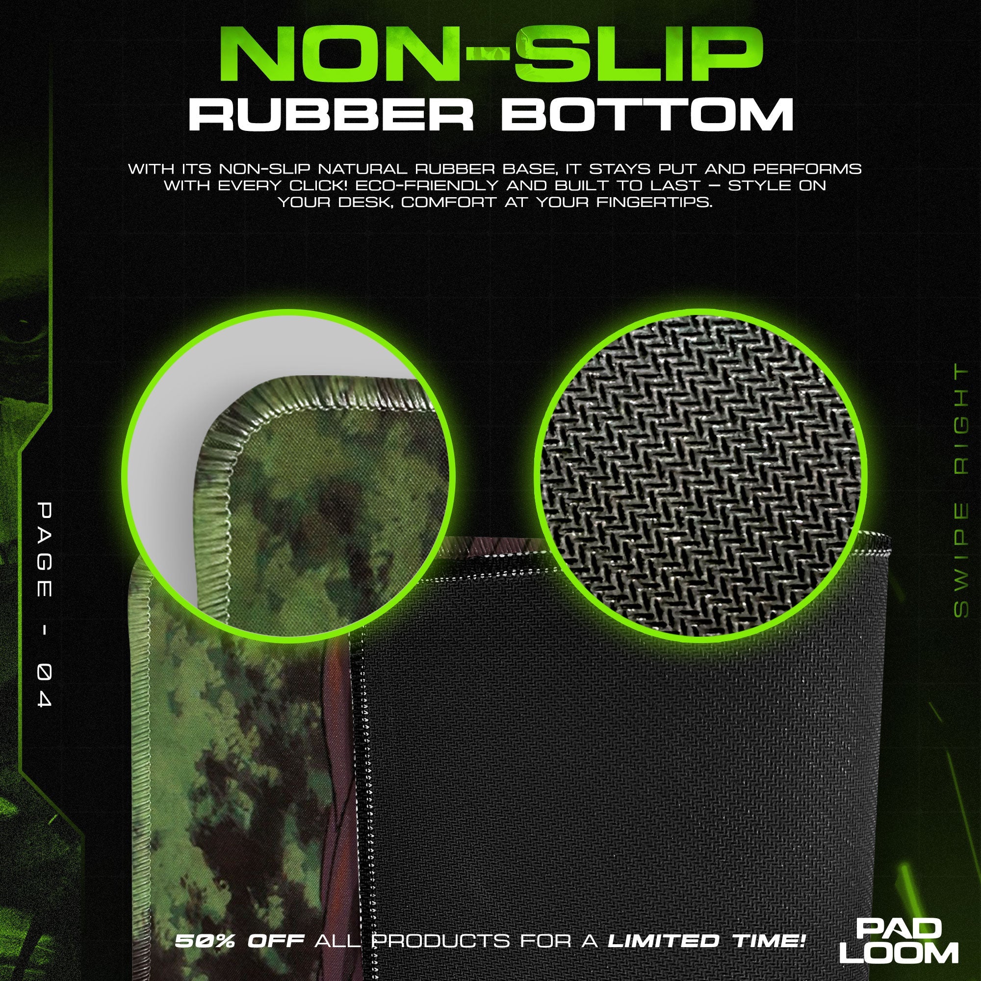 Ashitaka Forest Ride Mouse Pad - Studio Ghibli Anime Desk Mat Padloom