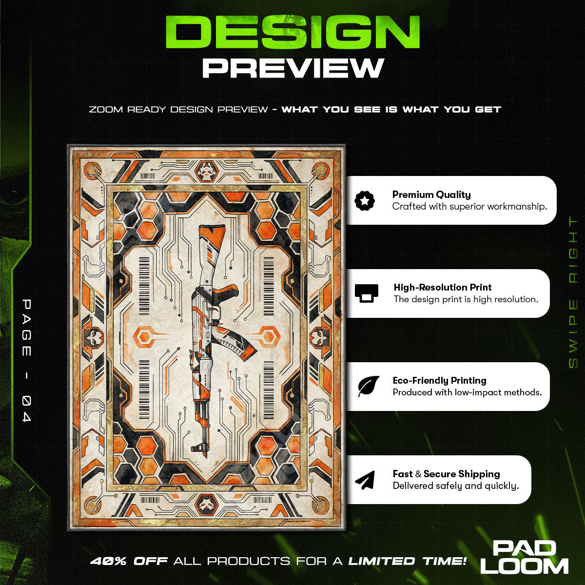 Asiimov Future AK Rug - CS2 Chair Mat