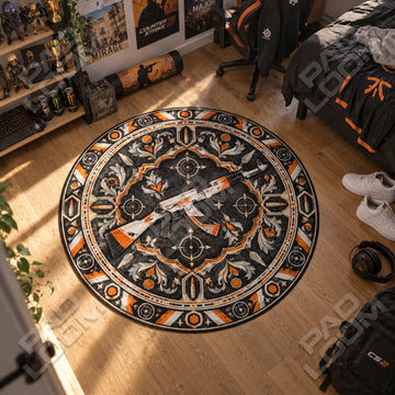 Asiimov Medallion Round Rug - Counter-Strike Chair Mat