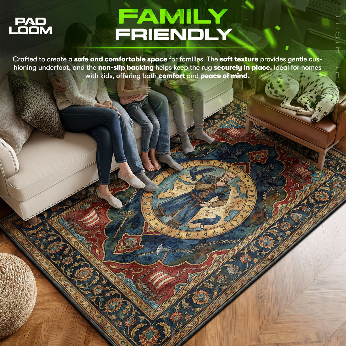 Askeladd Wikinger-Karten-Teppich - Vinland Saga Stuhlmatte