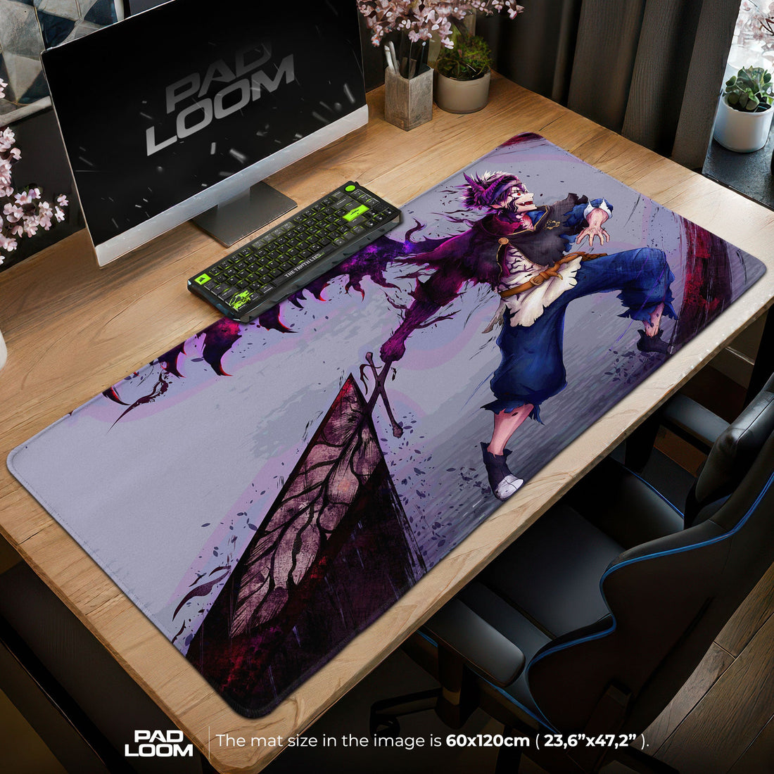 Asta Black Clover Mouse Pad - Anti Magic Anime Desk Mat Padloom