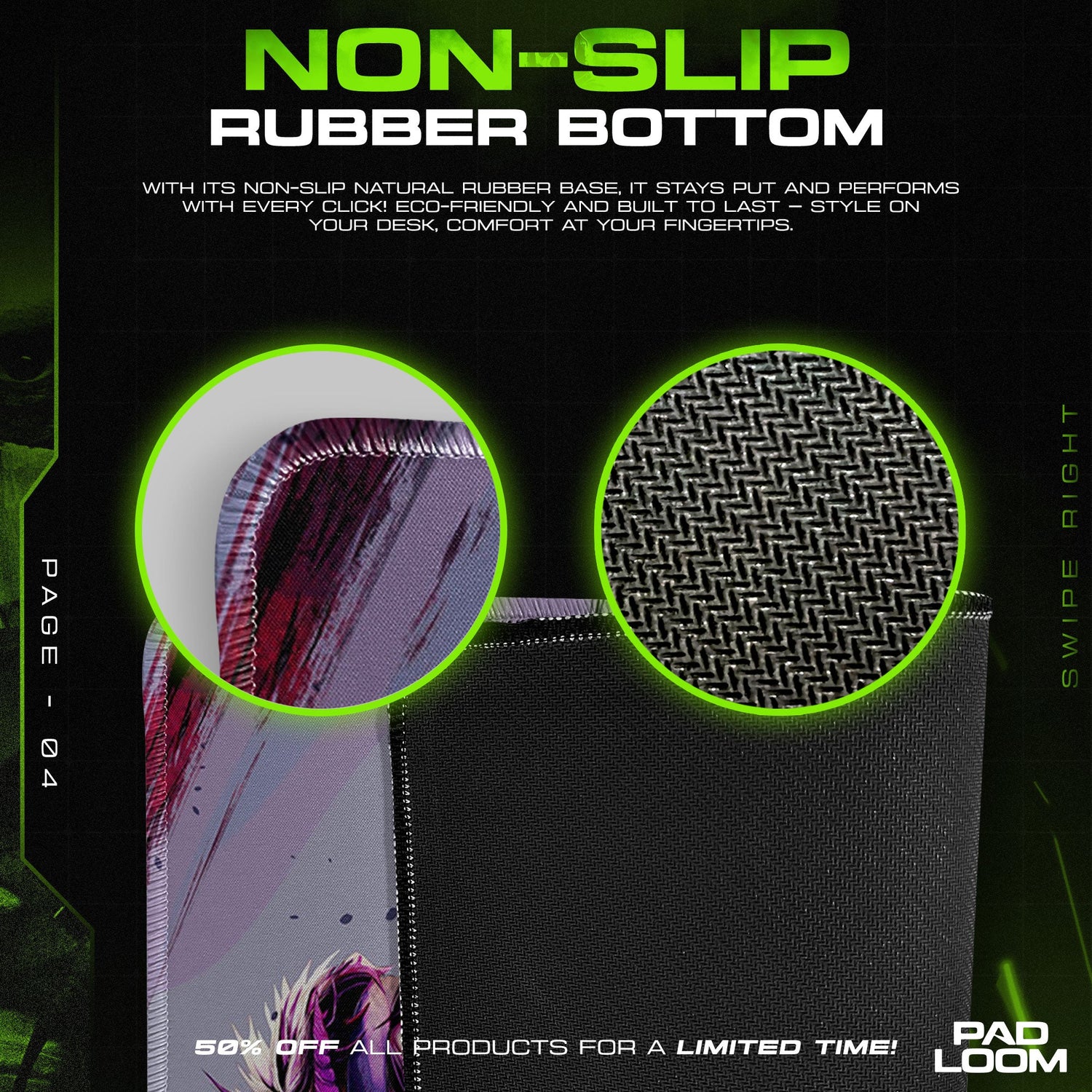 Asta Black Clover Mouse Pad - Anti Magic Anime Desk Mat Padloom