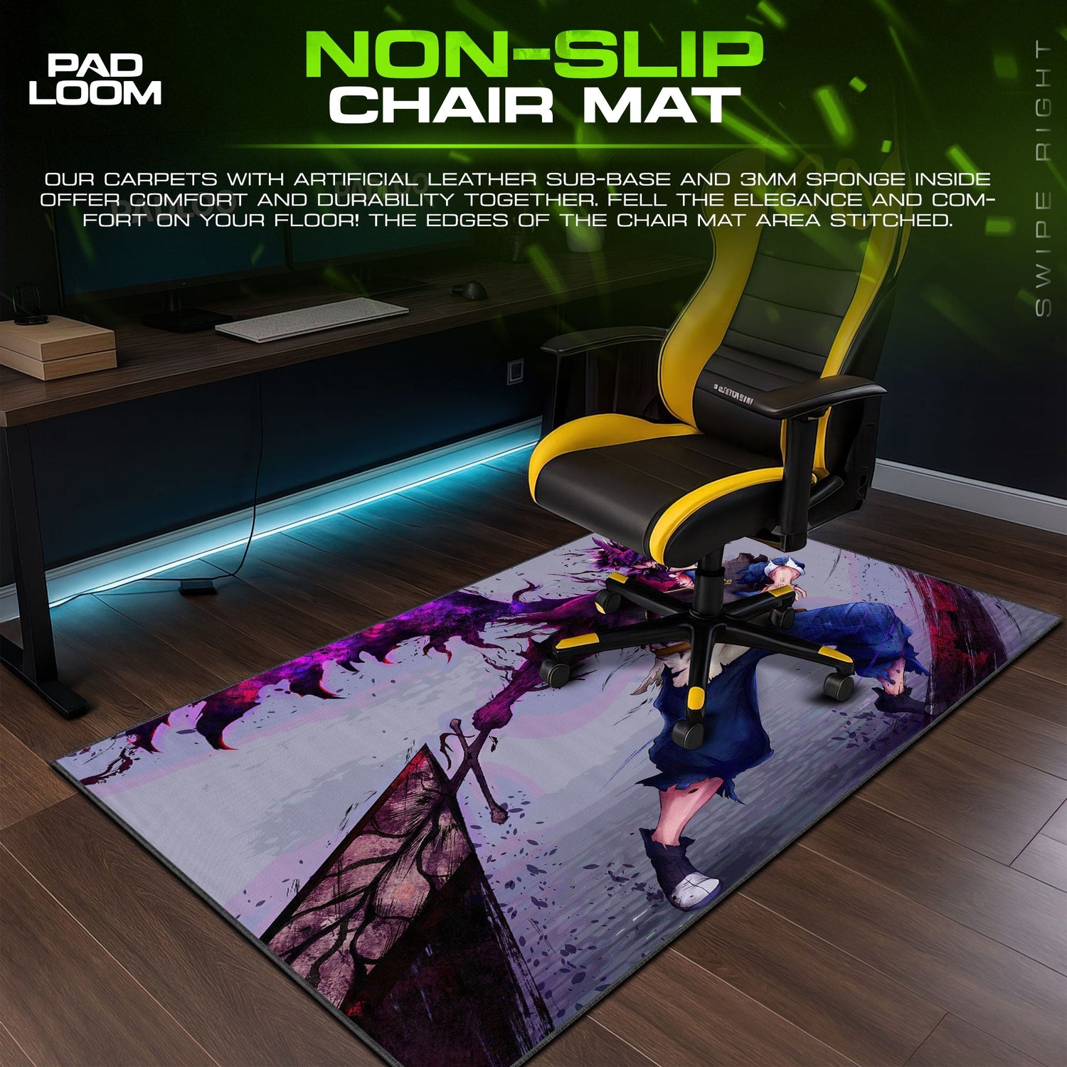 Asta Black Clover Mouse Pad - Anti Magic Anime Desk Mat Padloom