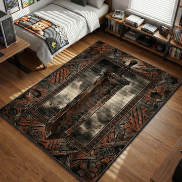 Mereoleona Flaming Fist Rug - Black Clover Chair Mat