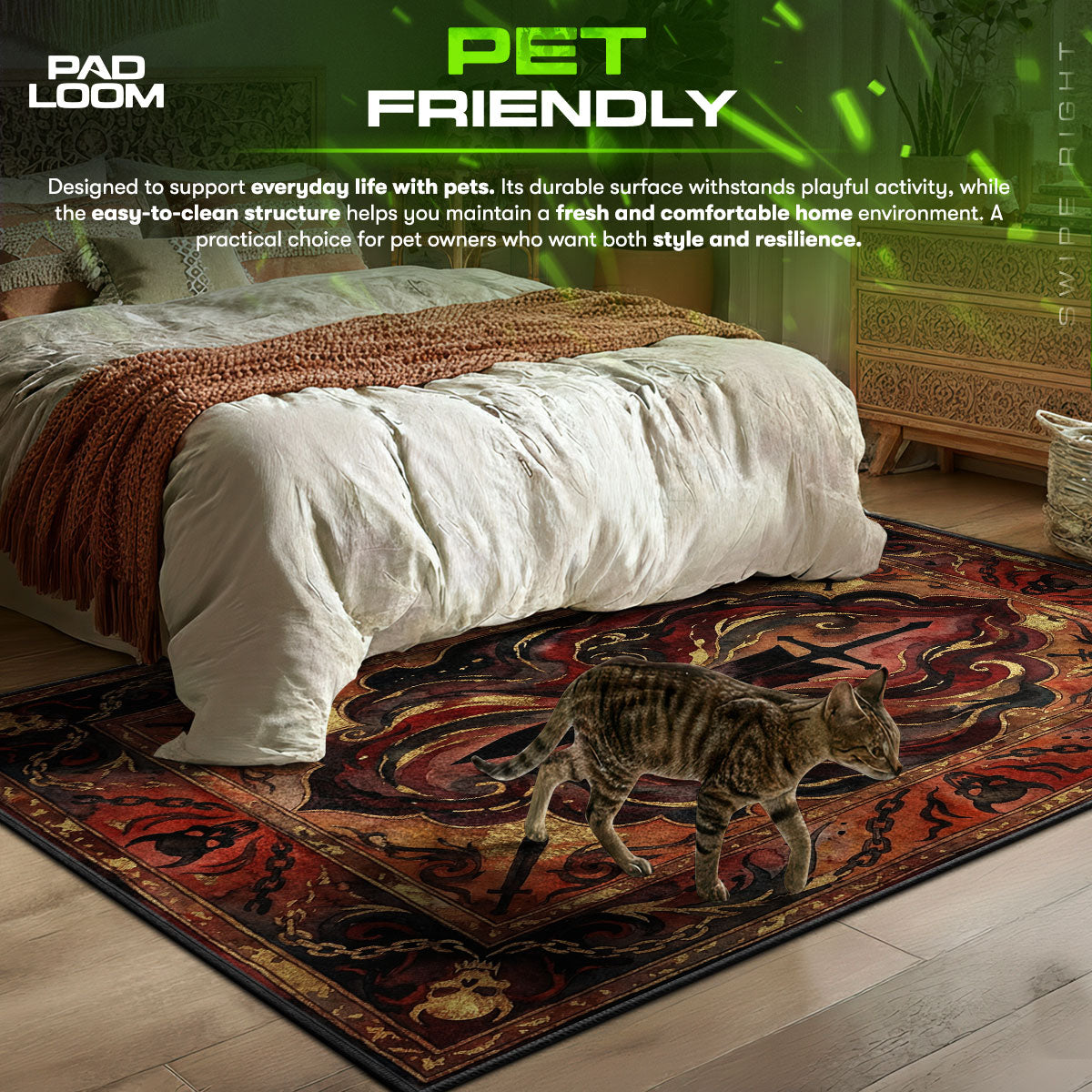 Asta Demon Slayer Sword Rug - Black Clover Chair Mat