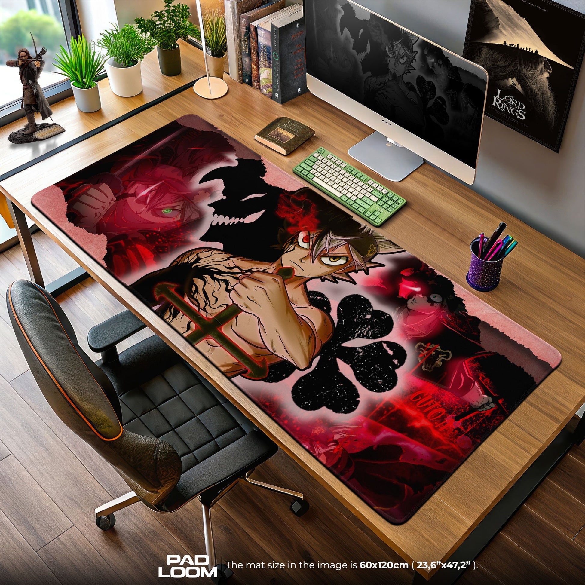 Asta Demon Union Mouse Pad, Anime Gaming Desk Mat Padloom