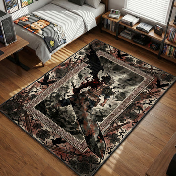 Yami Dark Magic Slash Rug - Black Clover Chair Mat