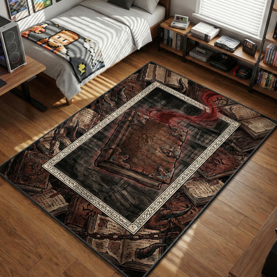 Asta Zauberbuch Dunkle Fantasie Teppich - Schwarzer Kleeblatt Stuhlmatte