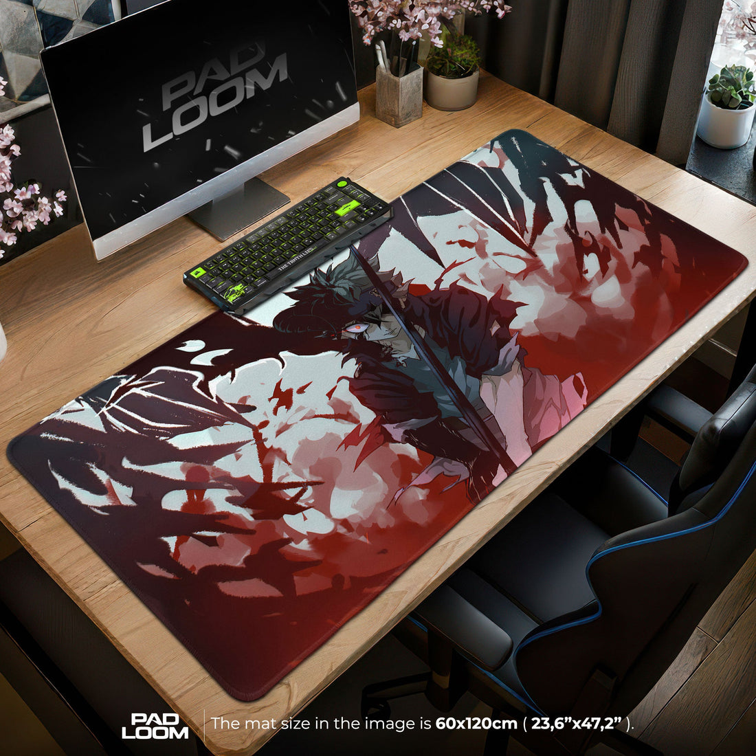 Asta Shadow Wings Mouse Pad - Dark Power Anime Desk Mat Padloom