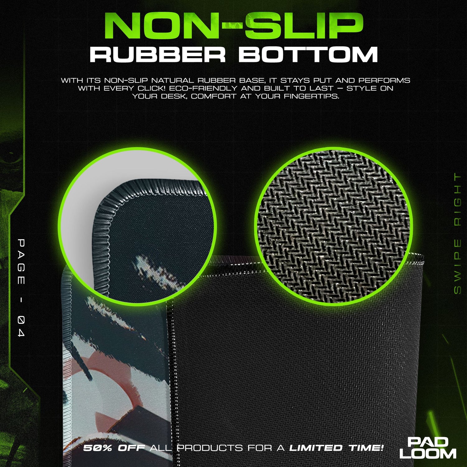 Asta Shadow Wings Mouse Pad - Dark Power Anime Desk Mat Padloom