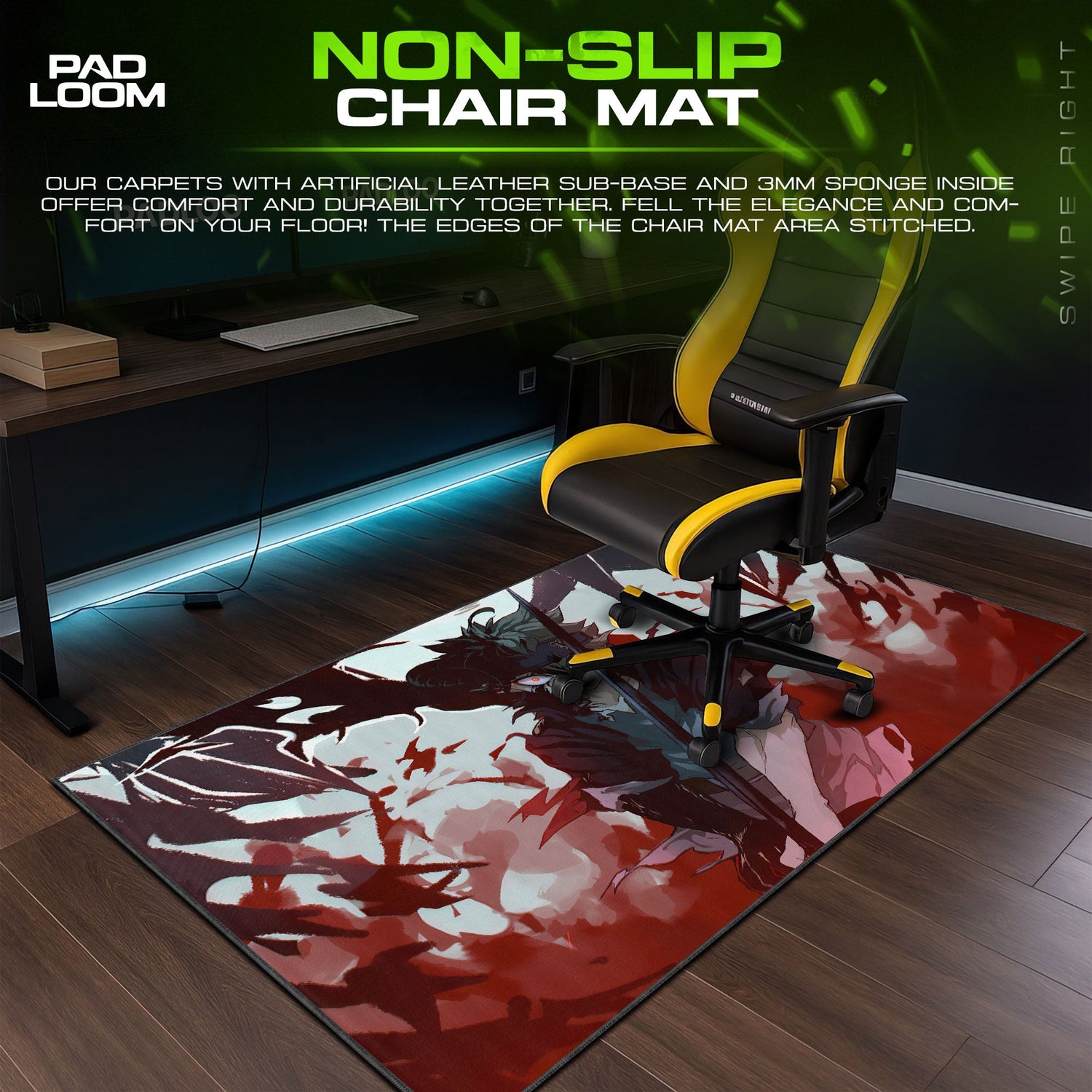 Asta Shadow Wings Mouse Pad - Dark Power Anime Desk Mat Padloom