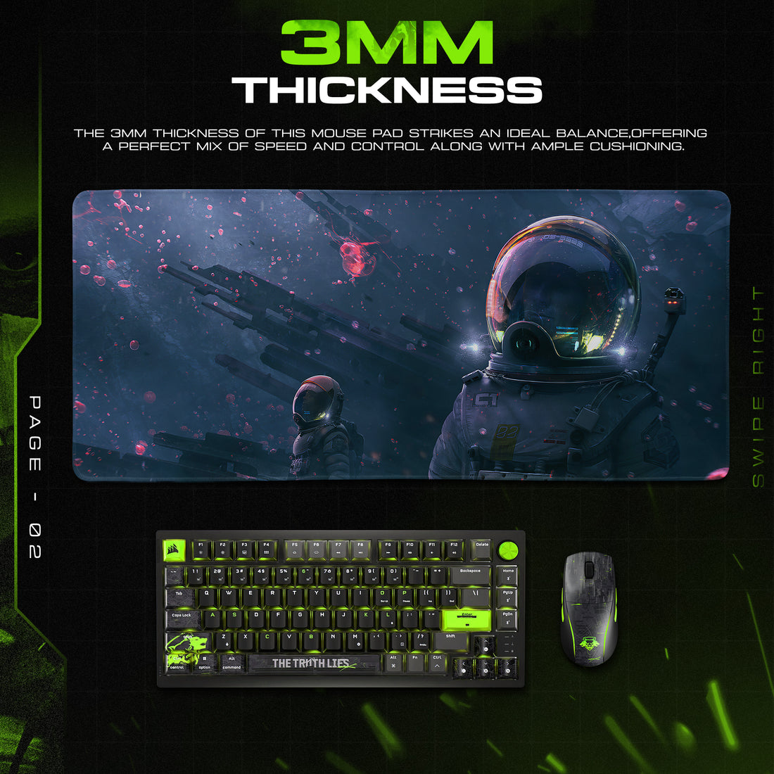 Astronaut Deep Space Recon Mouse Pad – Sci-Fi Desk Mat