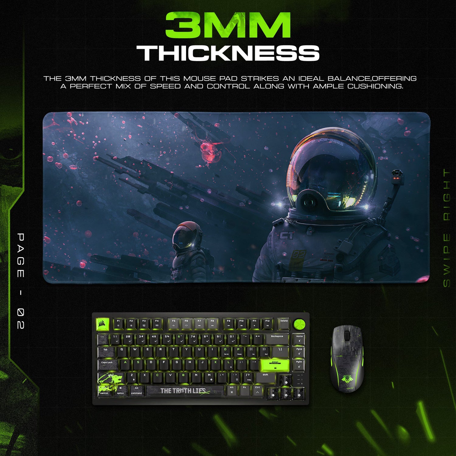 Astronaut Deep Space Recon Mouse Pad – Sci-Fi Desk Mat Padloom