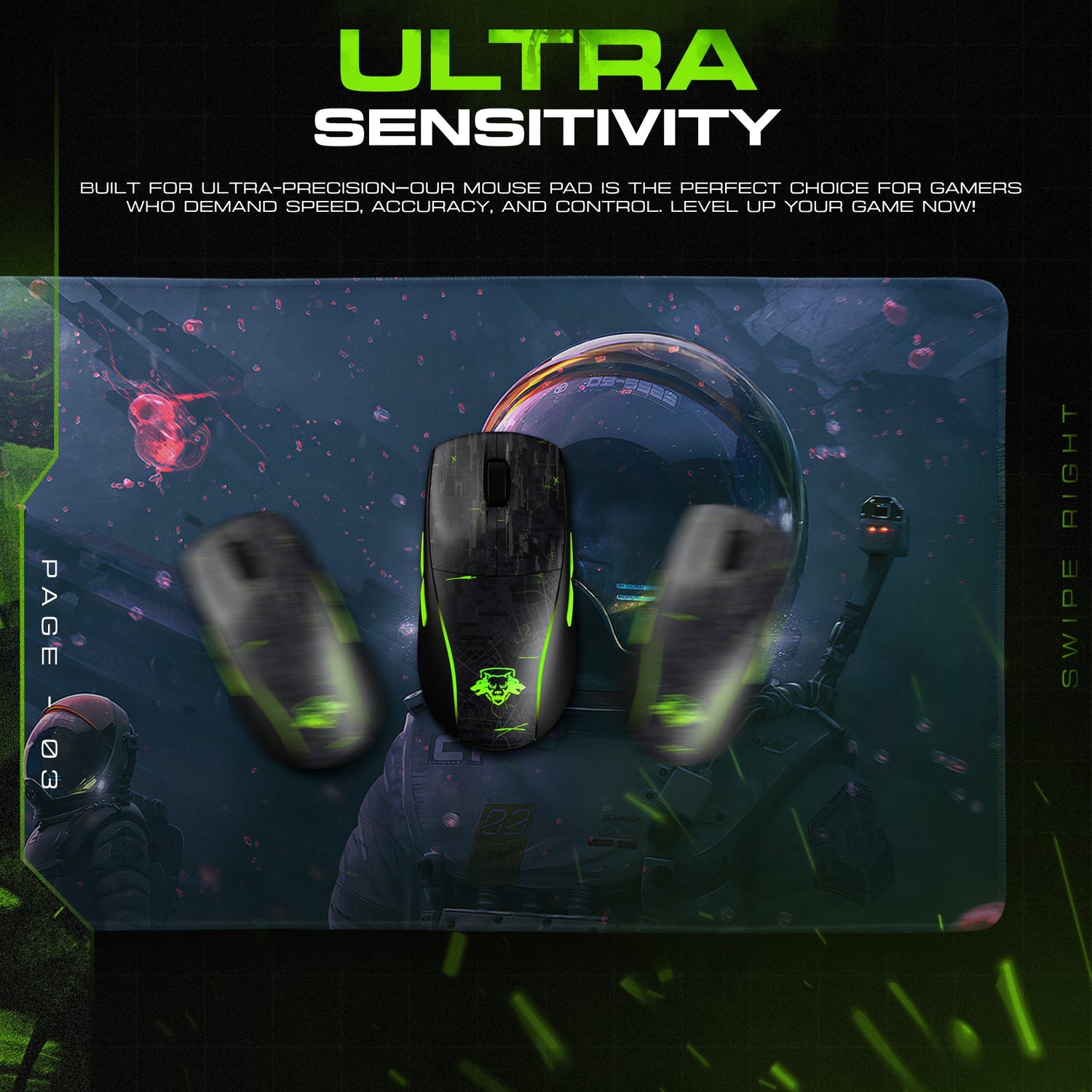 Astronaut Deep Space Recon Mouse Pad – Sci-Fi Desk Mat Padloom