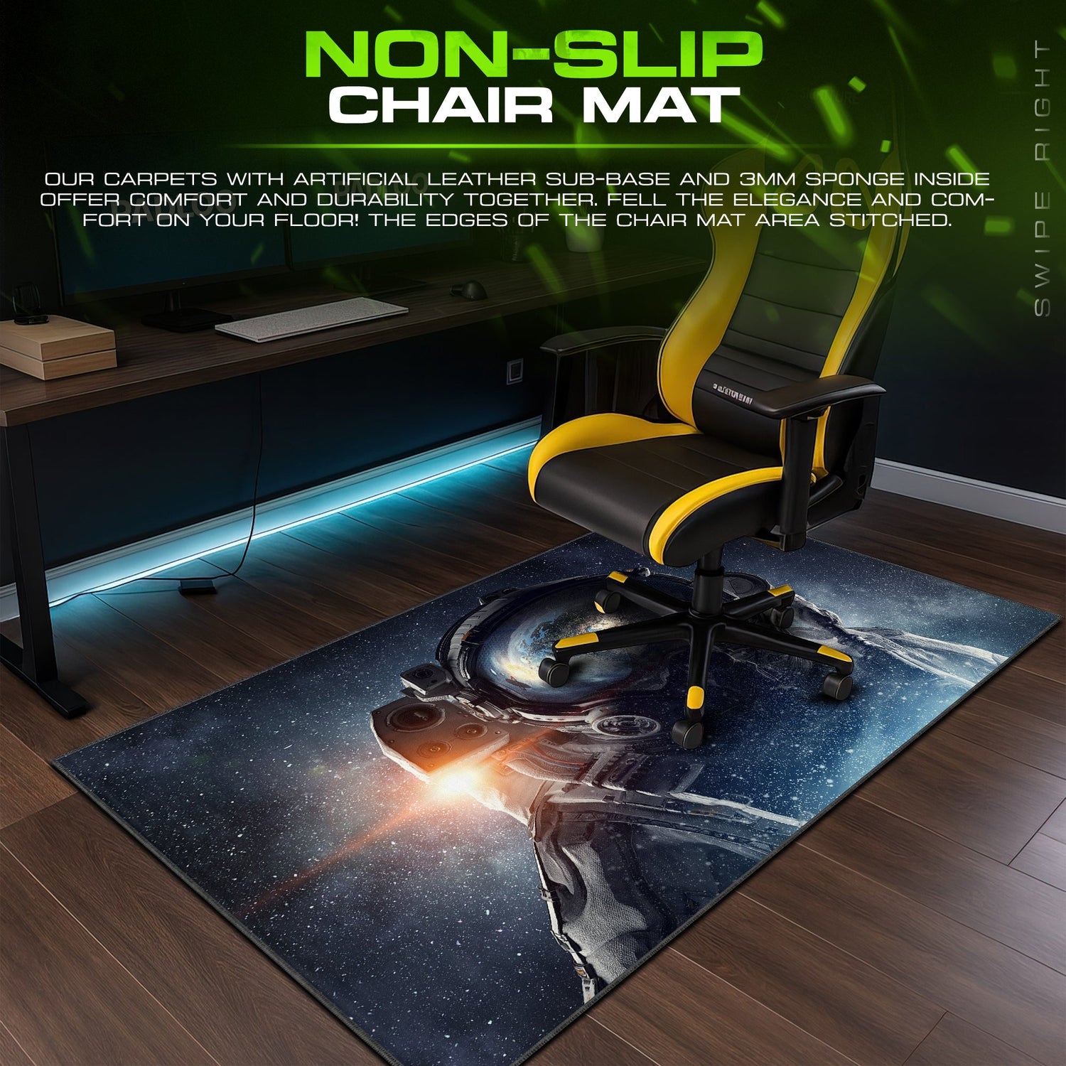 Astronaut Earthrise Reflection Mouse Pad – Sci-Fi Desk Mat Padloom