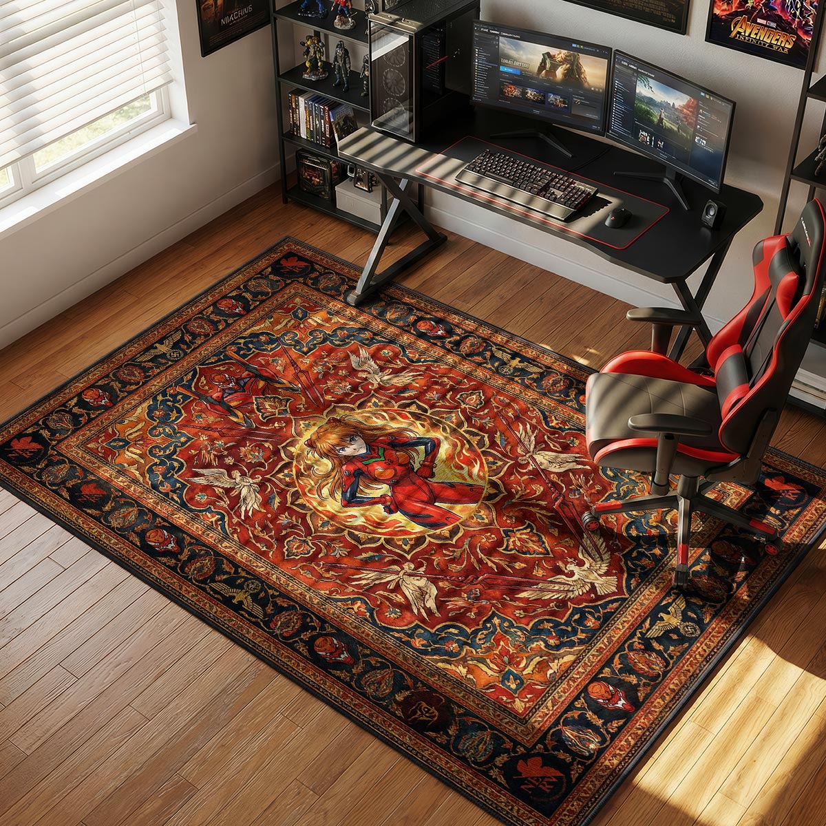 Asuka Langley Inferno Rug - Evangelion Chair Mat