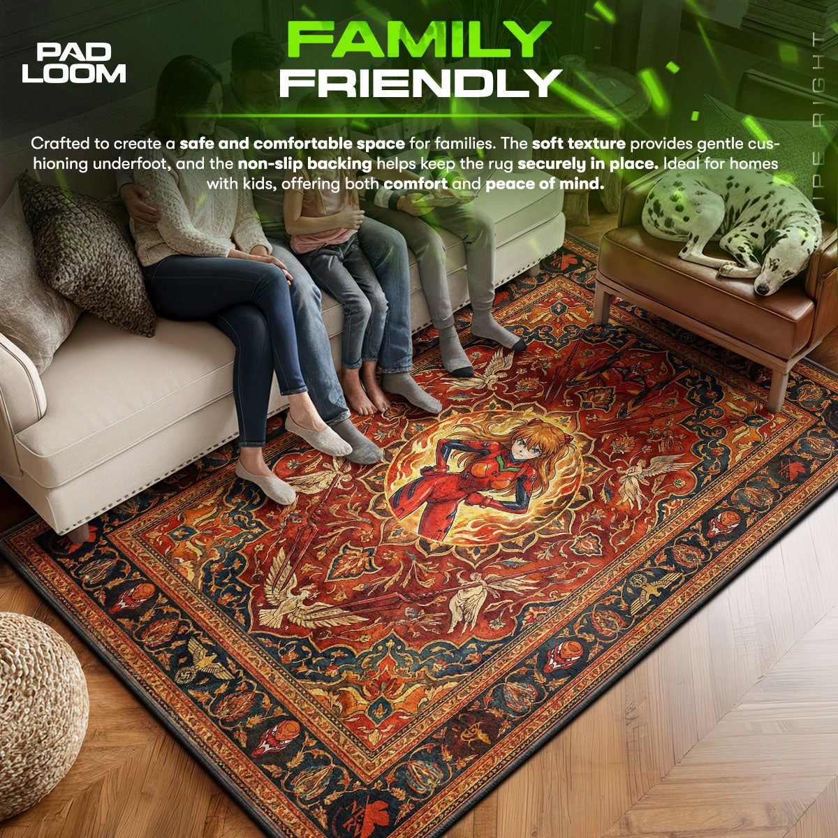 Asuka Langley Inferno Rug - Evangelion Chair Mat