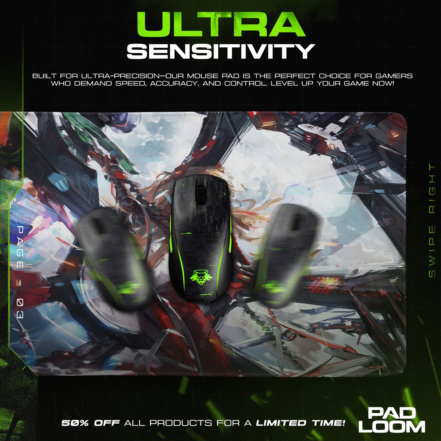 Asuka Mech Battle Mouse Pad, Anime Gaming Desk Mat Padloom