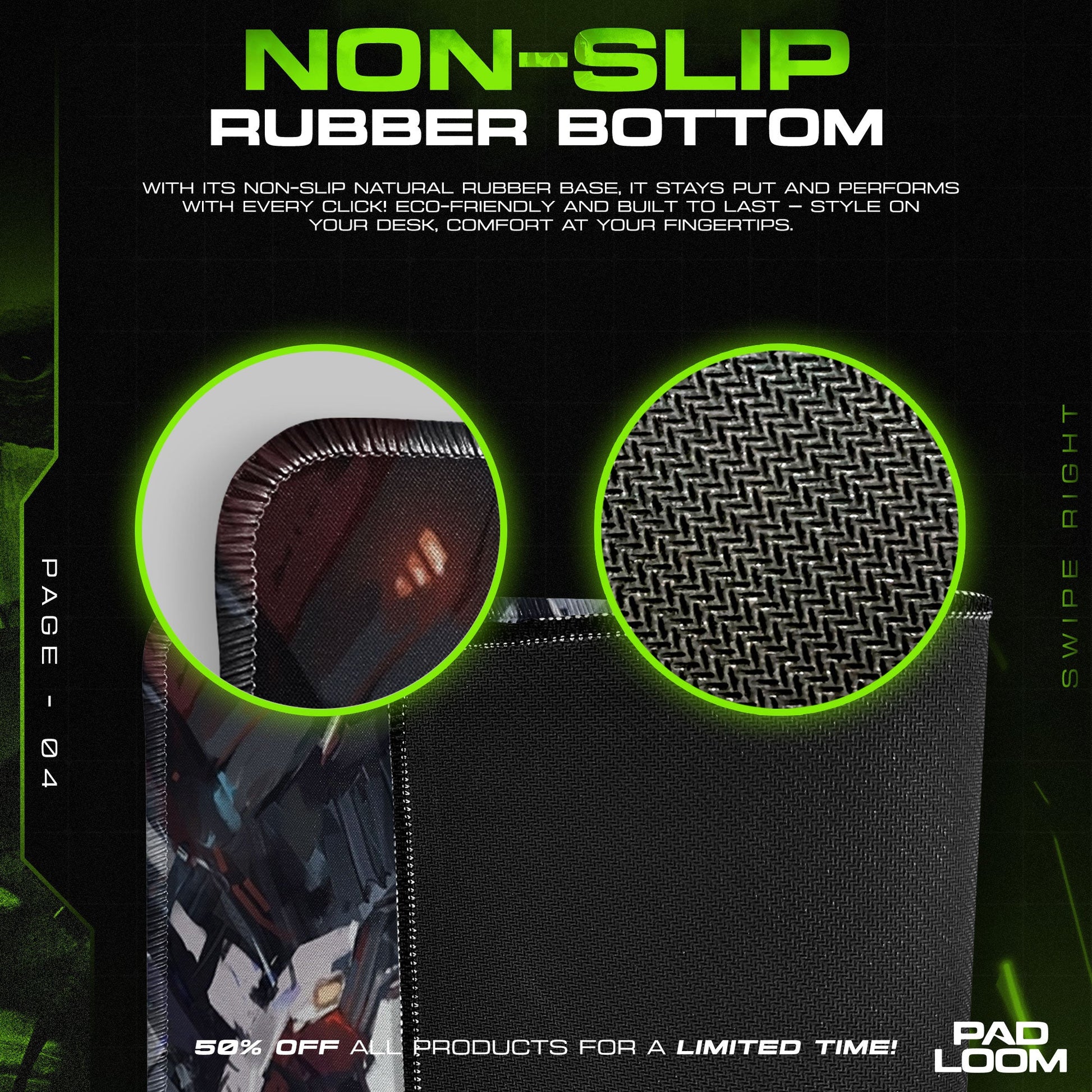 Asuka Mech Battle Mouse Pad, Anime Gaming Desk Mat Padloom