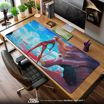 Asuka Neo City Mouse Pad, Anime Gaming Desk Mat Padloom