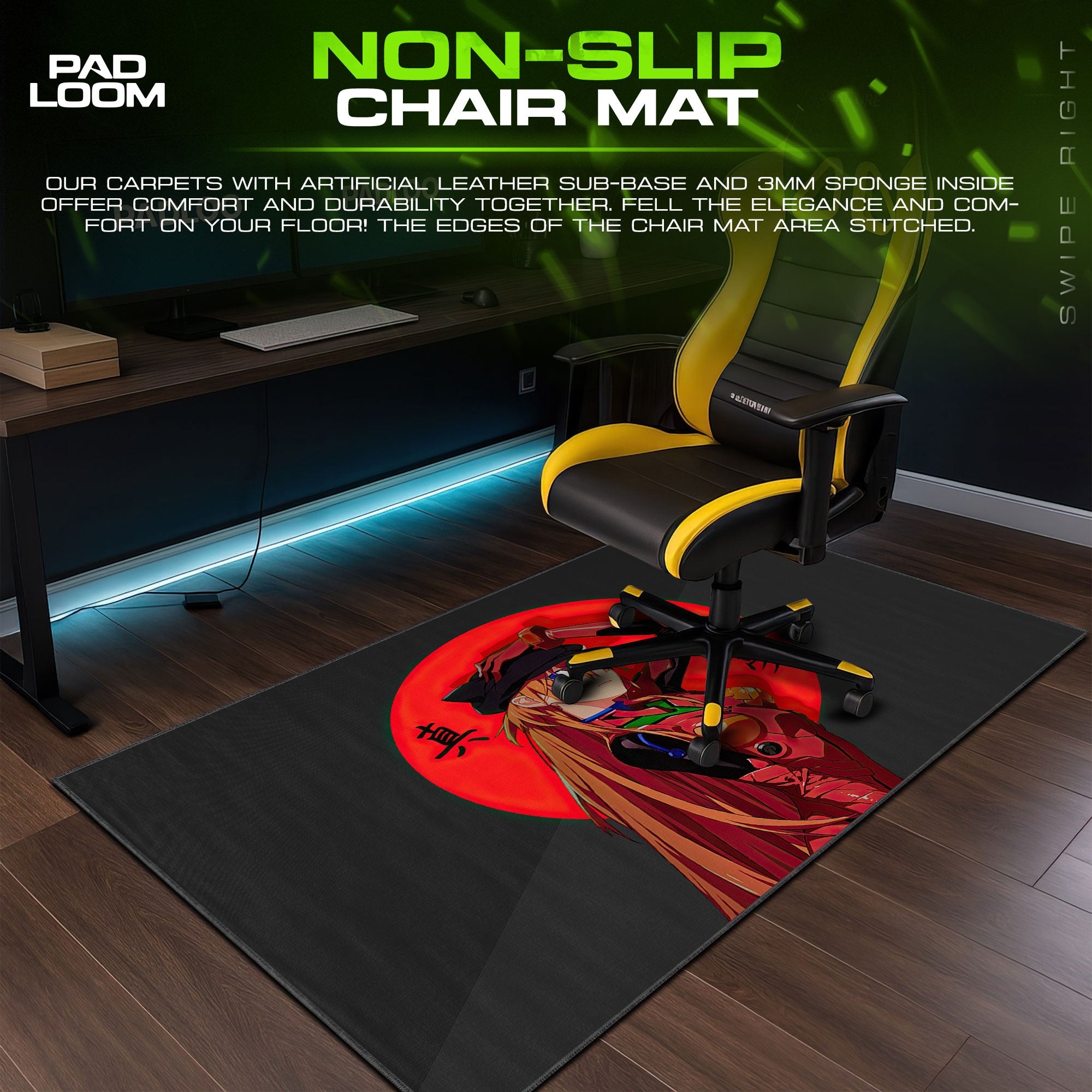 Asuka Scarlet Emblem Mouse Pad, Anime Gaming Desk Mat Padloom